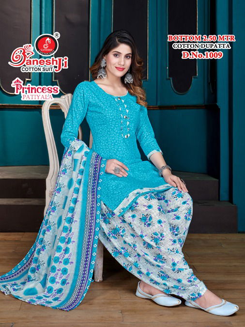 Princess Patiyala Vol 1 By Ganeshji Printed Cotton Dress Material Wholesale Shop In Surat